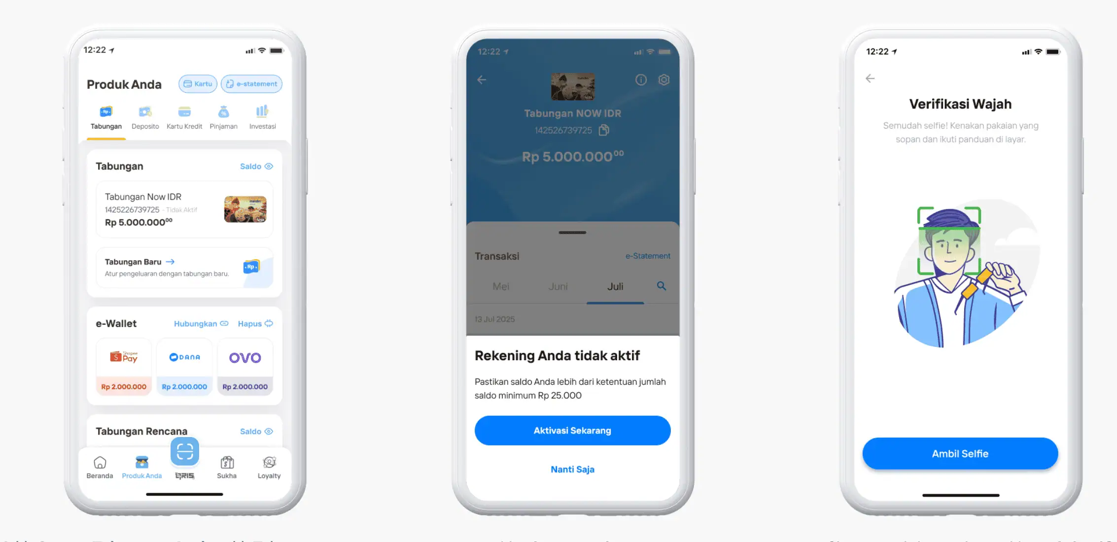 cara aktifkan rekening dormant via Livin Bank Mandiri