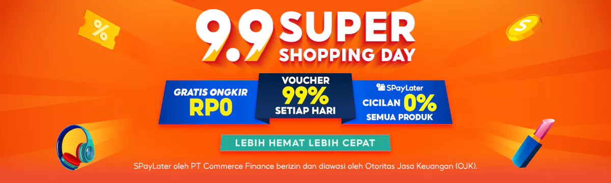 Promo 9.9 Shopee Tawarkan Voucher 99% Hingga Cicilan 0%