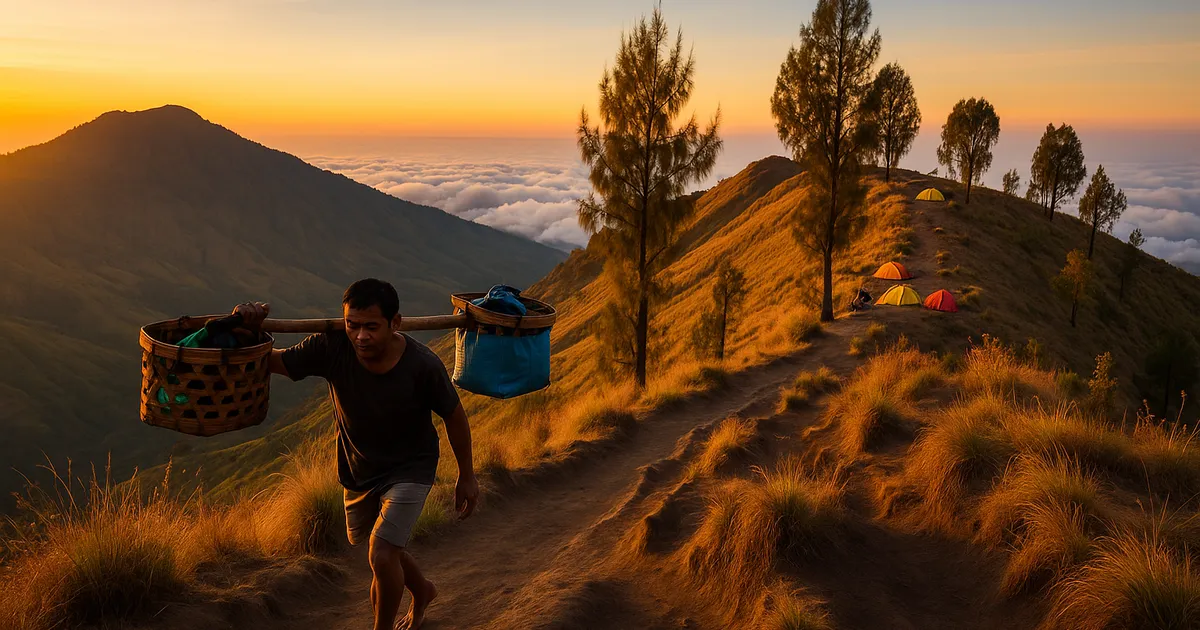 Sama Tangguhnya, Apa Bedanya Porter Rinjani dan Sherpa?